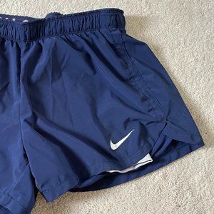 Navy Nike Athletic Shorts with built in compression short liner